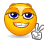 :Victory Hand Sign Smiley Emoticon: